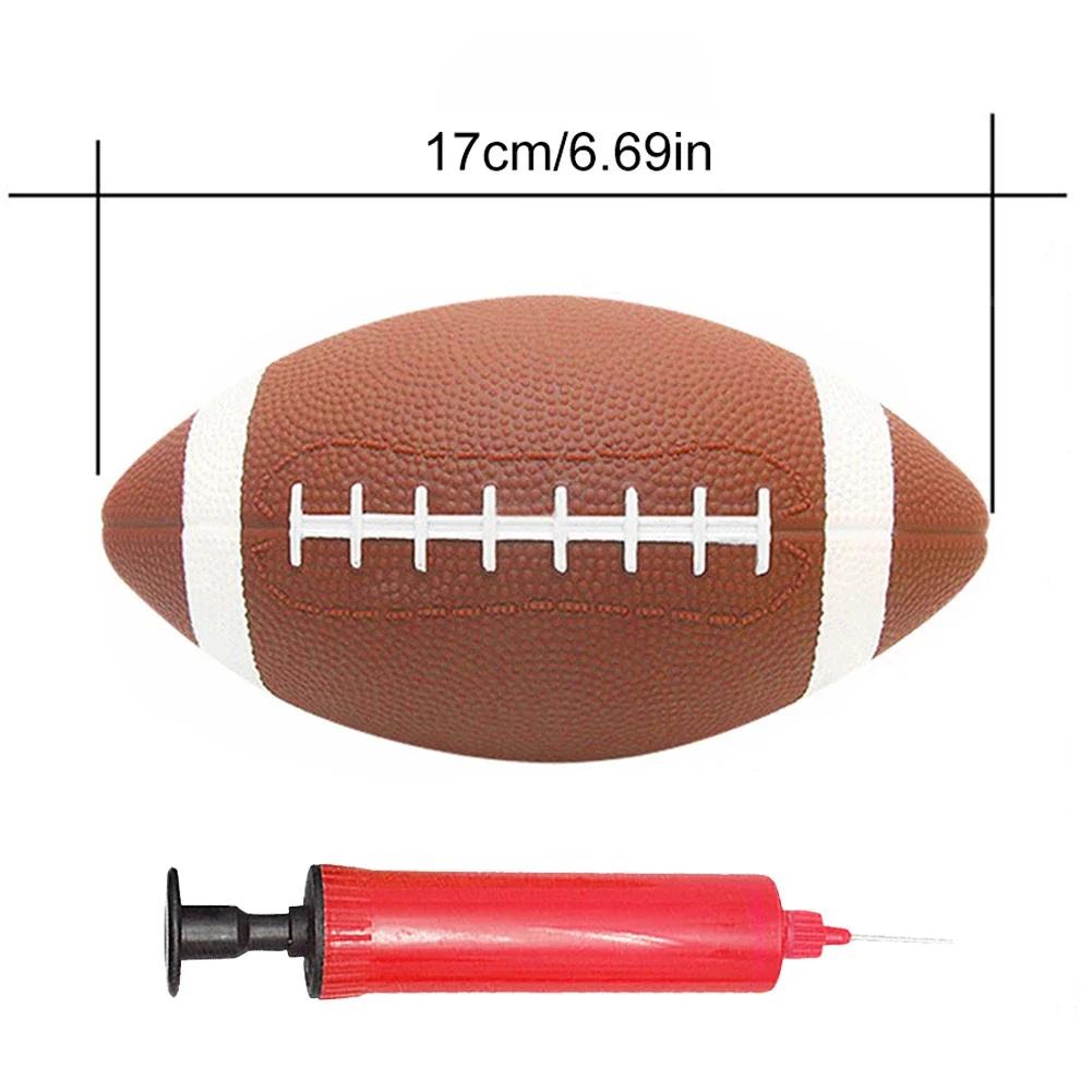 Bola inflável de futebol americano, textura antiderrapante, bola de jogo de treinamento, adulto e jovem, brinquedos infantis, 17 cm, 21cm - Image 2