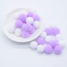 100 pçs 15mm pompons macios coloridos fofos de pelúcia artesanato diy casamento decoração para casa cola em grampos de cabelo acessórios para chapéu - Image 6