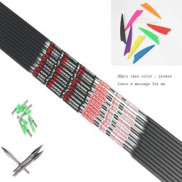 Pure Carbon Archery Seta Eixos, Pin Nock, Ponto Alvo, Composto Recurvo, Arco Tradicional, Sp350, 400, 500, 600, 700, 800, 900, ID4.2 mm - Image 3