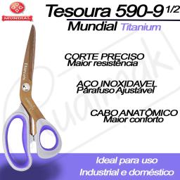 Tesoura De Costura Tecido Plus Titanium  590-9 - Image 3