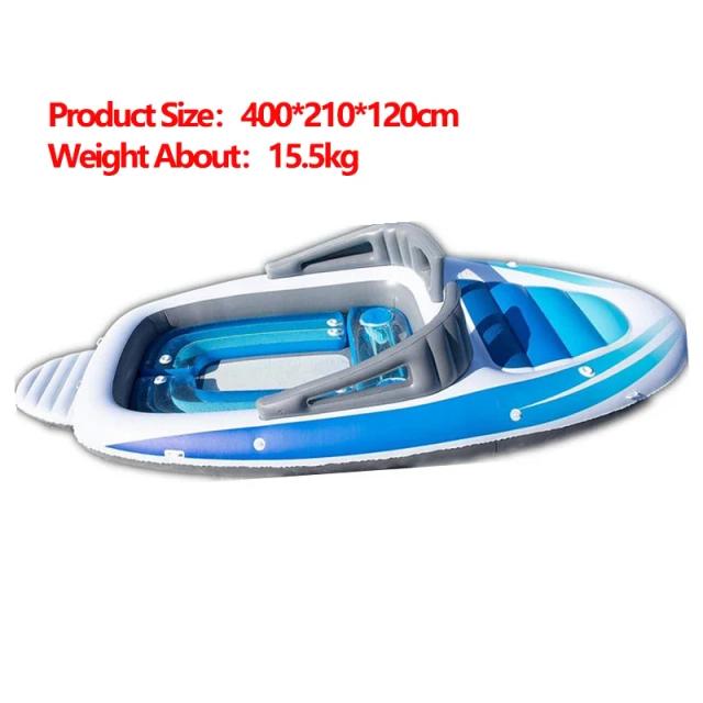 Iate Inflável de Luxo para 4-6 Pessoas 400cm PVC Premium