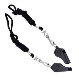 ABS Professional Black Whistle com colhedor, esportes ao ar livre, camping, caminhadas, jogo de arbitragem, treinamento, sobrevivência, 1pc - Image 6