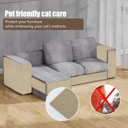Esteira de arranhão auto-adesiva para móveis para gatos, cobertor de escalada trimmable, sofá de parede, anti-Cat Scratch Pad, DIY Protect Furniture - Image 3