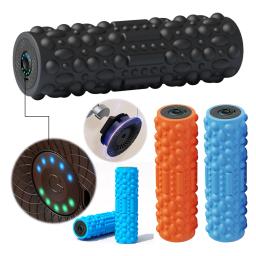 Rolo de espuma vibratório elétrico, coluna de massagem, rolo de exercício recarregável, 5 modos, rolo massageador de tecido muscular para ioga, pilates - Image 1