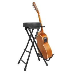 Tamborete de guitarra com almofada acolchoada dobrável de dupla finalidade suporte de guitarra desempenho cadeira peças de instrumentos musicais - Image 2