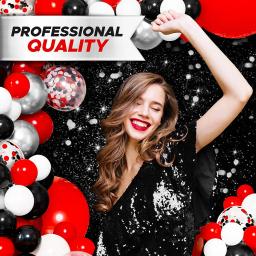 Balão Garland Arch Kit para Decoração Festa de Graduação, Decorações de Aniversário, Vermelho, Preto, Prata, Branco, Baby Shower, 1 Conjunto - Image 6