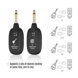 Guitarra elétrica Wireless System Transmissor, Receptor com USB, Recarregável, Peças de instrumentos musicais - Image 2