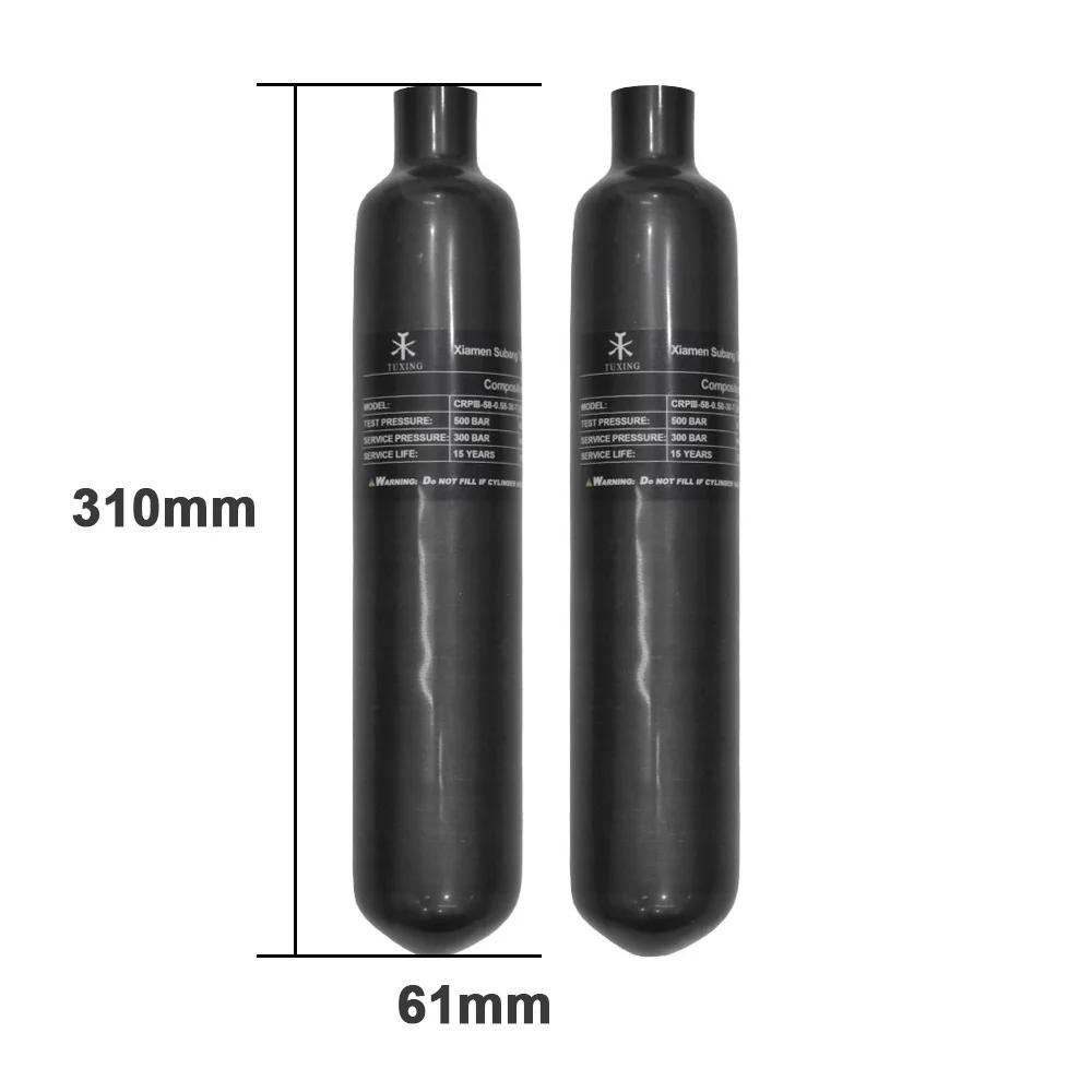 TUXING-Air Fibra De Carbono Cilindro Tanque De Alta Pressão, HPA Garrafa, M18 * 1.5, 300Bar, 4500Psi, 0.58L, 580cc - Image 1