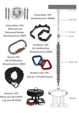 Anti-gravidade yoga equipamento de exercício 4d bungee treinamento de dança workout trainer ginásio de fitness pro faixa de resistência - Image 2