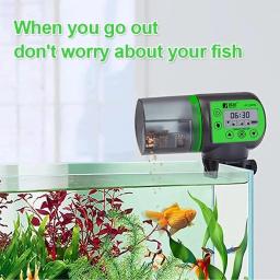 Alimentador de alimentação automático inteligente ajustável, LCD indica, tanque de peixes automático temporizador, alimentador automático, acessórios para aquário - Image 3