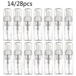 14/28 pces 60ml/30ml garrafa dispensadora de espuma de plástico recarregável mini garrafa de espuma espuma dispensador de sabão bomba garrafas-para viagens - Image 1