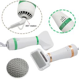 Portátil Pet cabelo secador com temperatura ajustável configurações, baixo ruído Blower, escova deslizante, 2 em 1, cães e gatos - Image 5