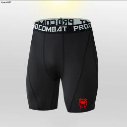 Calções Esportivos de Secagem Rápida Masculina, Fitness, Exercício, Treinamento, Menino, Correndo, Estiramento, Malha, Respirável, Calças Justas de Ciclismo, Leggings, MMA - Image 3