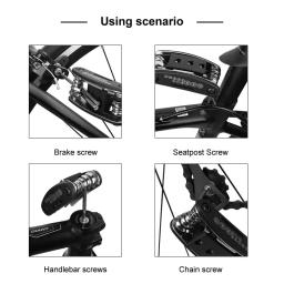 16 em 1 kit de ferramentas multiuso reparação bicicleta, multi-ferramenta, chave de fenda, alavancas do pneu, chave hex falou, ferramentas de reparo dobráveis - Image 5