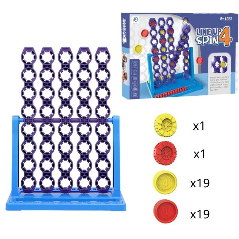 Brinquedo educativo xadrez crianças brinquedos quebra-cabeça jogo de tabuleiro linha até 4 clássico brinquedo da família vertical azul vertical conectar tabuleiro damas - Image 1
