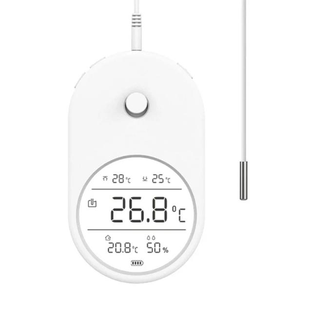 Termômetro Eletrônico 3 em 1 para Aquário com Higrômetro Digital e Sonda de Medição de Temperatura da Água