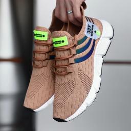 Homens tênis casuais verão respirável sapatos esportivos leve malha ao ar livre tênis de corrida atlético jogging tenis sapatos caminhada - Image 1