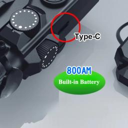 Lanterna tática DBAL-A2 versão simplificada m300a m600c led ponto verde vermelho arma de airsoft luz adequada para caça em trilho de 20mm - Image 4