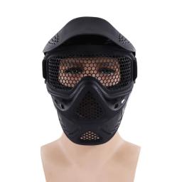 Novo tático máscara facial completa paintball máscara de malha de aço inoxidável óculos de proteção máscaras para airsoft tiro com arco paintball - Image 1
