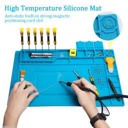 Tapete de solda antiestático esd para estação de retrabalho bga, grande ipad, reparo, isolamento térmico, pequeno, tapete de silicone, solda grossa - Image 1