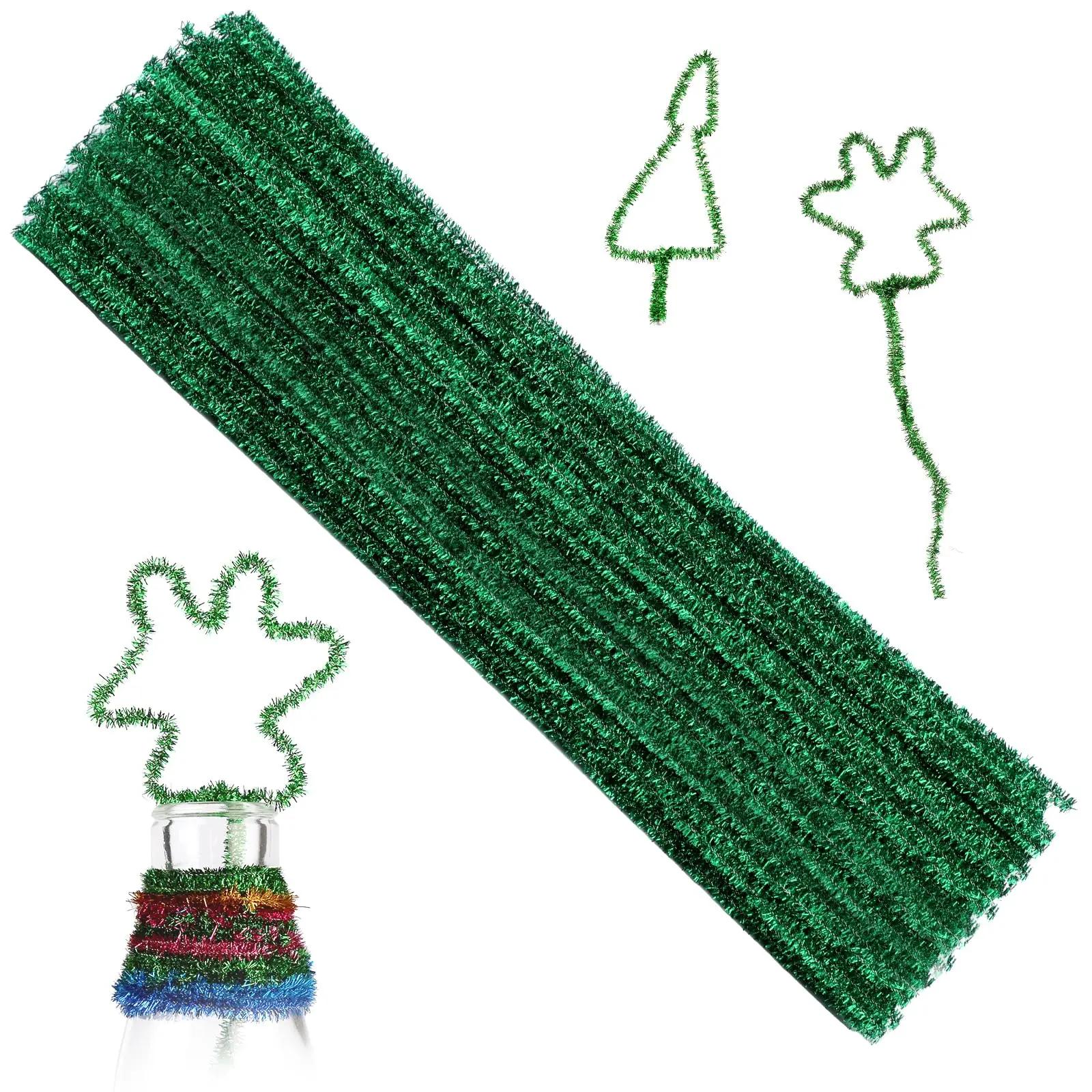 Fenrry 100 peças limpadores de cachimbo haste de chenille cor brilhante para limpadores de cachimbo diy artes artesanato decorações hastes de chenille - Image 1
