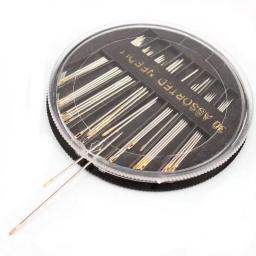 Kit de agulhas de costura com Rolling Disk Box, Assorted Mão Bordados, Emendando Quilt, Case Tools para DIY Crafts Patches, 30 pcs - Image 2