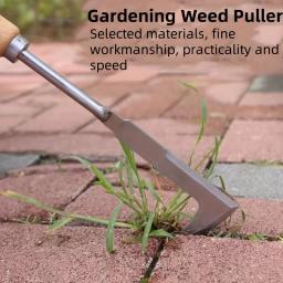 Ferramenta de capina de aço inoxidável, ferramenta manual de jardim multiuso em forma de L, usada para limpar ervas daninhas em jardas, terraços e pistas - Image 1