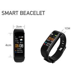 Pulseira de fitness medição pressão arterial pedômetro banda inteligente monitor freqüência cardíaca à prova dwaterproof água saúde rastreador relógio a - Image 5