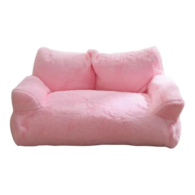 Cama de Luxo Confortável para Gatos e Cães Pequenos - Sofá Aconchegante e Ninho Quente para o Inverno