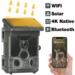 SunGusOutdoors 4K 46MP Solar Powered Wildlife Game Trail Camera Traps com WiFi App, IP66 à prova d'água para caça, segurança doméstica - Image 2