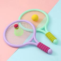 Tênis Badminton Racket Set para Crianças, 2 em 1, 1 Bolas de tênis, Brinquedos Esporte, 1 Peteca - Image 3