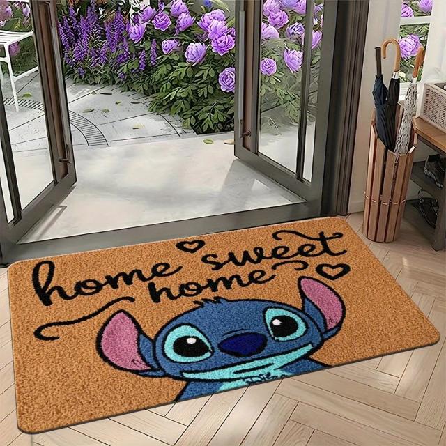 Stitch's Cozy Home Mat Tapete de Banheiro Macio, Absorvente e Antiderrapante