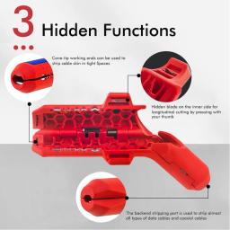Multi-Function Ajustável Corte Profundidade Fio Strippers, Cable Crimper Alicerces, Ferramenta de crimpagem, Stripping Wire Cutter Tools - Image 3