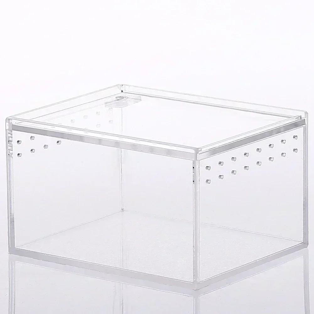 Transparente Acrílico Réptil Reprodução Box, Aranha Lagarto, Anfíbio Terrário, Pet à Prova de Vazamento, Arboreal Tarântula Recinto - Image 1