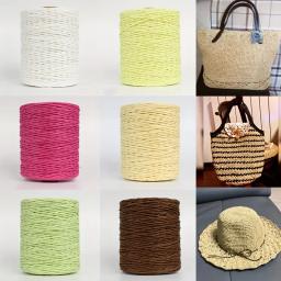 Fio De Palha De Raffia Natural Para Tricô E Crochê, Linhas De Papel, DIY Handmade Sunhat, Material Do Saco De Praia, 280-300m/Rolo - Image 6