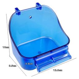 Pássaro banho banheira chuveiro caixa de limpeza papagaio pendurado banheira gaiola recipiente comida acessórios para canário budgies - Image 3