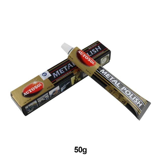 Pasta de Polimento Metalizada para Cromo, Cobre, Alumínio e Latão - Remove Ferrugem e Gordura, Disponível em 50g e 100g