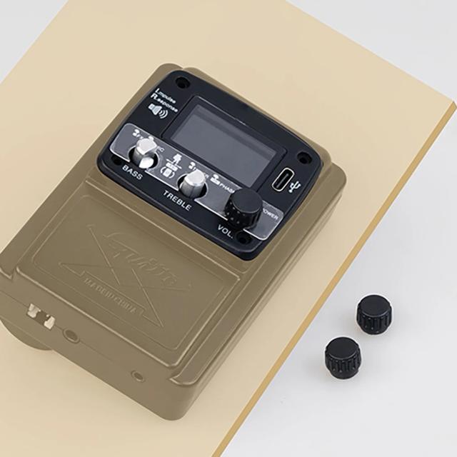 Captador Acústico Guitto GGP-04 com Amplificador e Efeito de Atraso de Reverberação para Guitarras