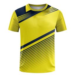 Camiseta esportiva masculina e feminina para treinamento de tênis de mesa, secagem rápida, roupas fitness ao ar livre, mangas curtas respiráveis, moda verão - Image 5