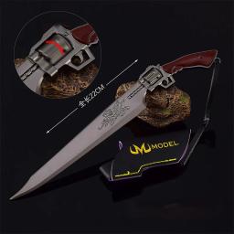Espada Toy Metal para Meninos, Modelo de Arma Fantasia, Lâmina Final, Faca Uncut, Cosplay, Periféricos de Jogo, Coleção de Presentes 22cm - Image 1