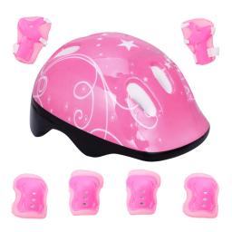 Conjunto de equipamentos de proteção de patinação infantil 1 + 2 joelheiras + 2 cotoveleiras + 2 manguito de pulso equipamento de almofada de mão - Image 1