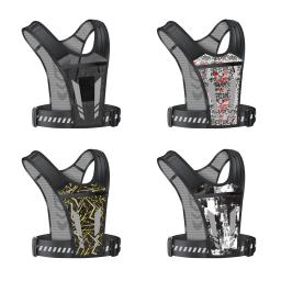 Colete de corrida com cintura ajustável para homens e mulheres, suporte do telefone no peito, reflexivo Running Waist Pack, treinamento, Workout Gear, Cycl - Image 1