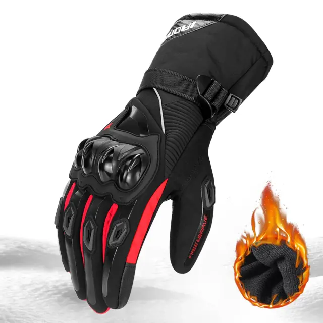Luvas masculinas impermeáveis e à prova de vento com toque sensível, quentes e ideais para motocross e moto no inverno