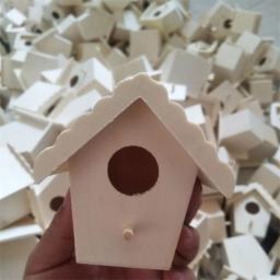 Mini Gaiola De Pendurado De Madeira, Birdhouse Ao Ar Livre, Gaiolas De Jardim, Decoração De Quintal Em Casa, Produtos De Pássaro, Ninho De Papagaio - Image 2