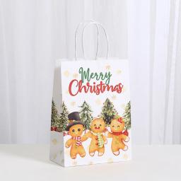 Sacos De Embrulho De Presente De Natal, criativo Novo Anime Bonito Pequeno Animal Handheld Sacos De Papel Kraft, 6pcs - Image 3