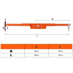 Ajustável Carpinteiro Escriba de Precisão, Lápis Circular, Desenho Bássolas, Marcação Scribing, Ferramenta De Madeira, Aço, Max 45, 75cm de Diâmetro - Image 4