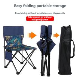 Cadeira dobrável portátil com encosto, pano Oxford espessado, piquenique de lazer, Camping Gear, moda Camping Gear - Image 2