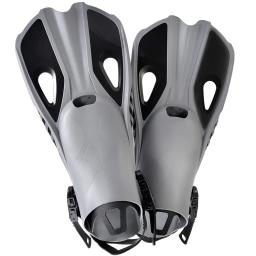 Barbatanas de snorkel nadadeiras de mergulho curto sapo sapatos teia de pato ajustável silicone tamanho de viagem salto aberto adulto das mulheres dos homens juventude criança - Image 4
