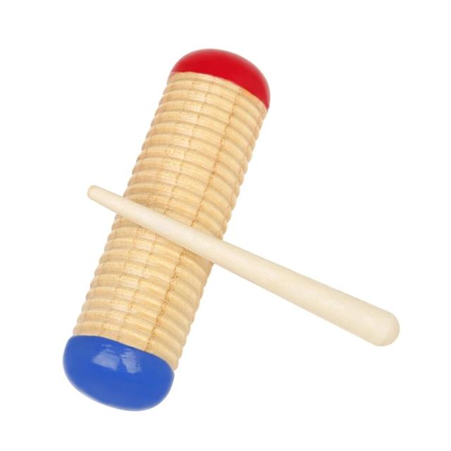 Guiro Raspador de Madeira 2023: Instrumento Musical para Educação Precoce e Diversão com Som de Percussão