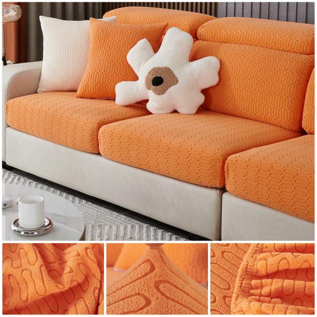 Capa Removível Ajustável em Jacquard para Sofás, Protetor Ideal para Animais de Estimação em Polar Fleece e Tecido Stretch